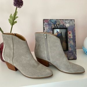 NWOB- Nine West gray suede booties, size 9.